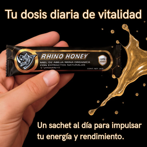 Rhino Honey - Miel Natural para Energía y Potencia (10 Sachets)