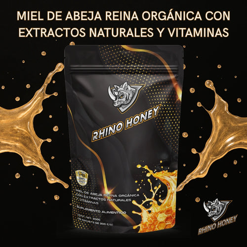 Rhino Honey - Miel Natural para Energía y Potencia (10 Sachets)
