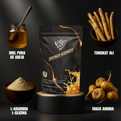 Rhino Honey - Miel Natural para Energía y Potencia (10 Sachets)